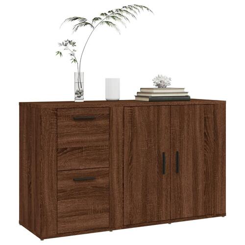 Skænk 100x33x59,5 cm konstrueret træ brun egetræsfarve