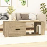 Sofabord 100x50,5x35 cm konstrueret træ sonoma-eg