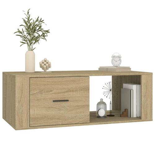 Sofabord 100x50,5x35 cm konstrueret træ sonoma-eg