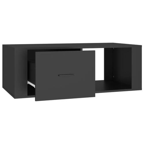 Sofabord 100x50,5x35 cm konstrueret træ sort