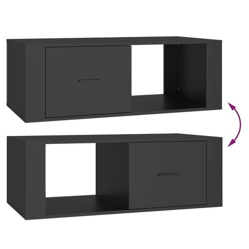 Sofabord 100x50,5x35 cm konstrueret træ sort