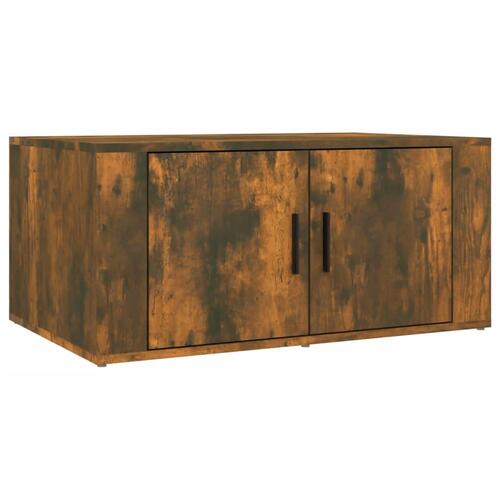 Sofabord 80x50x36 cm konstrueret træ røget egetræsfarve