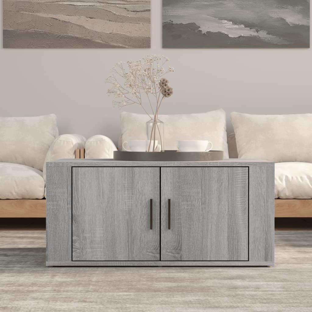 Sofabord 80x50x36 cm konstrueret træ grå sonoma-eg