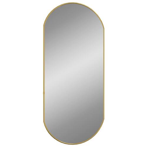 Vægspejl 80x35 cm oval guldfarvet