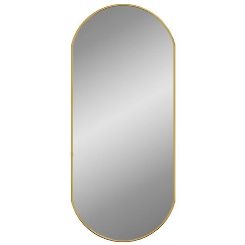 Vægspejl 80x35 cm oval guldfarvet