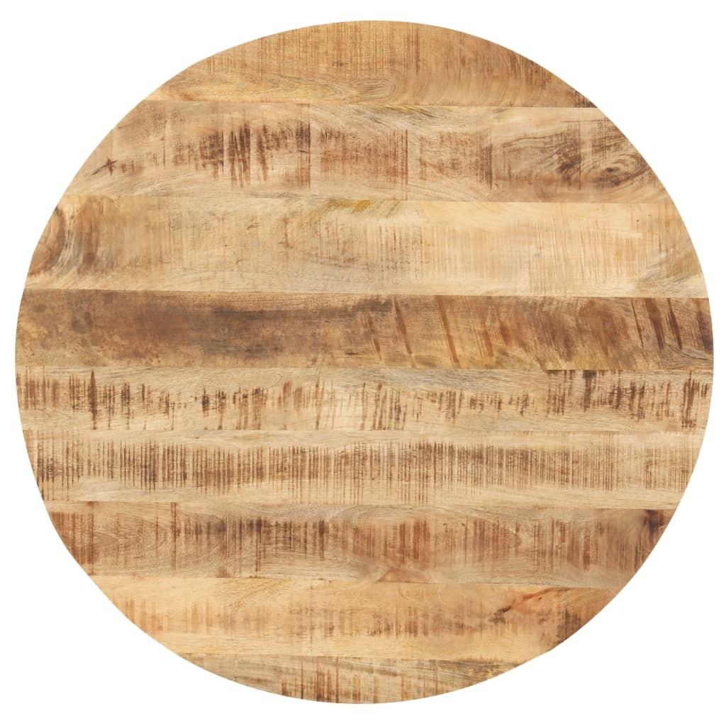Bordplade 25-27 mm rund 40 cm massivt mangotræ