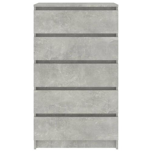 Skuffeskab 60x36x103 cm konstrueret træ betongrå