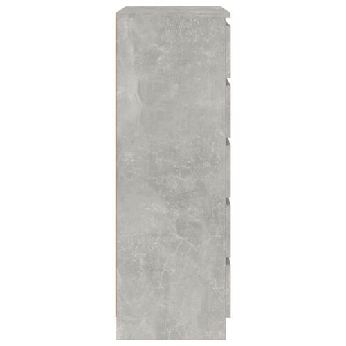 Skuffeskab 60x36x103 cm konstrueret træ betongrå