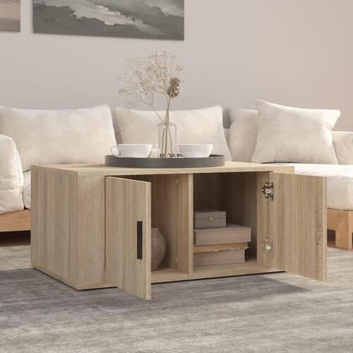 Sofabord 80x50x36 cm konstrueret træ sonoma-eg