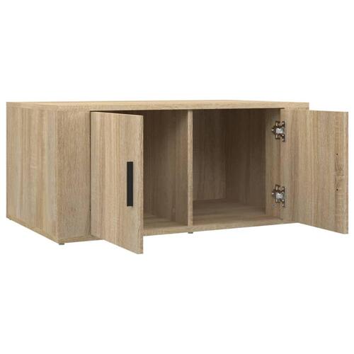 Sofabord 80x50x36 cm konstrueret træ sonoma-eg