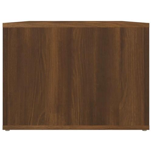 Sofabord 80x50x36 cm konstrueret træ brun egetræsfarve