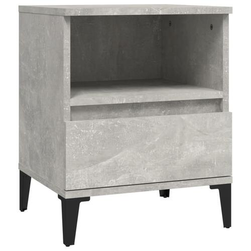 Sengebord 40x35x50 cm betongrå