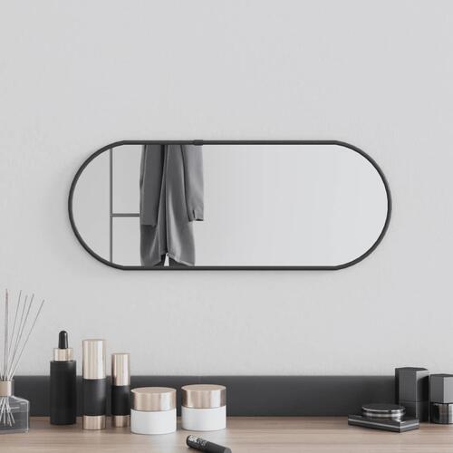 Vægspejl 50x20 cm oval sort