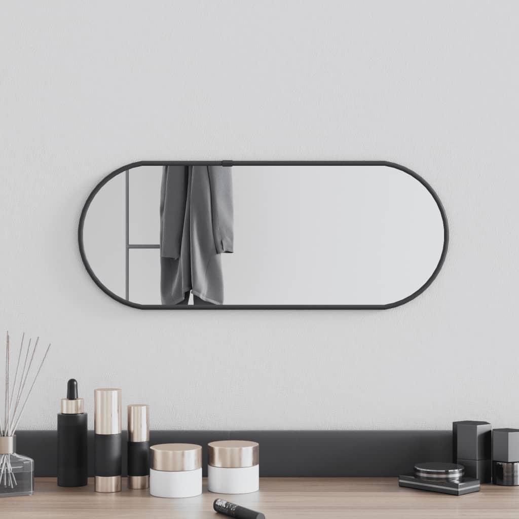 Vægspejl 50x20 cm oval sort