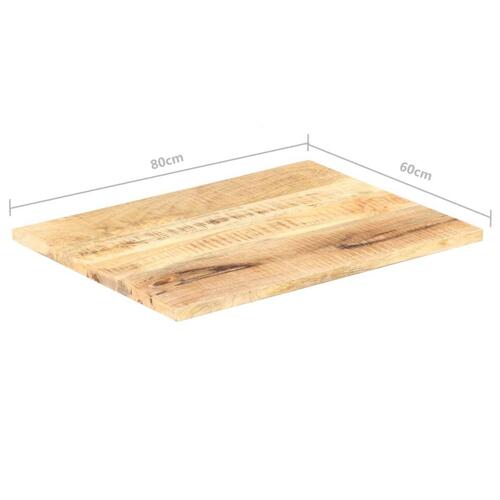 Bordplade 25-27 mm 80x60 cm massivt mangotræ