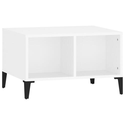 Sofabord 60x50x36,5 cm konstrueret træ hvid