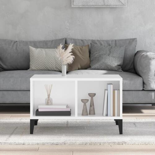 Sofabord 60x50x36,5 cm konstrueret træ hvid