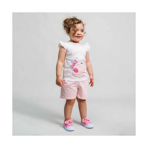 Sæt med tøj Peppa Pig Hvid Børns 24 måneder