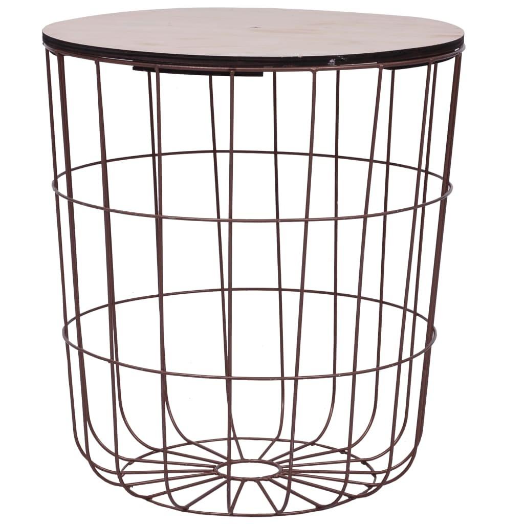 Sofabord Ø 39,5 cm MDF kobberfarvet