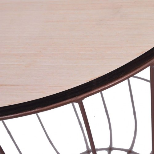 Sofabord Ø 39,5 cm MDF kobberfarvet