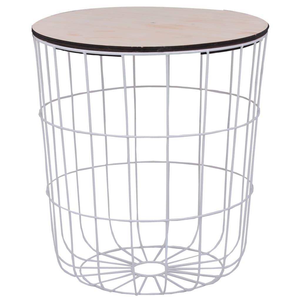Sofabord Ø 39,5 cm hvid