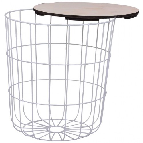 Sofabord Ø 39,5 cm hvid