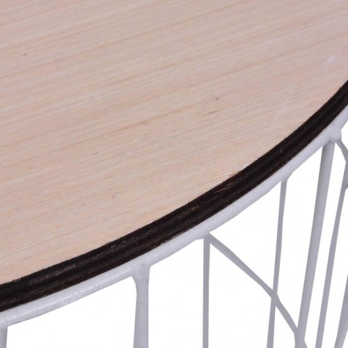 Sofabord Ø 39,5 cm hvid