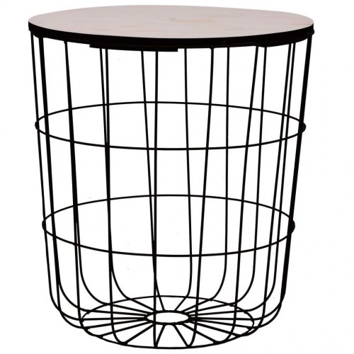 Sofabord Ø 39,5 cm sort