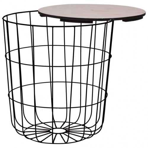 Sofabord Ø 39,5 cm sort