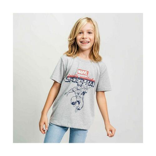 Kortærmet T-shirt Spider-Man Grå Børns 6 år