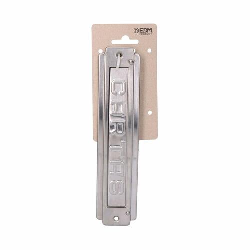 Postkasse plader EDM Sølvfarvet Rustfrit stål (22 x 5 cm)