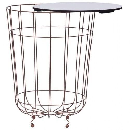 Sofabord Ø 40 cm guldfarvet