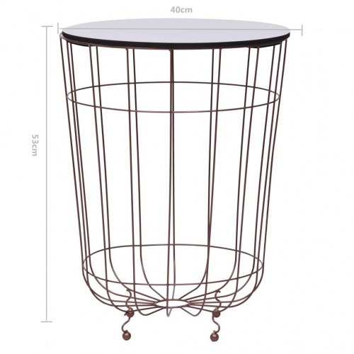 Sofabord Ø 40 cm guldfarvet