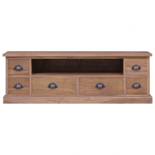 Tv-bord 120x30x40 cm massivt teaktræ