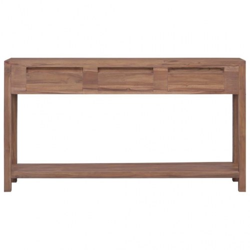 Konsolbord 145x30x80 cm massivt teaktræ