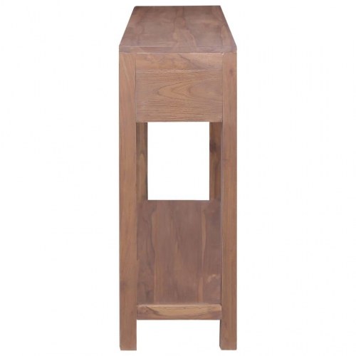 Konsolbord 145x30x80 cm massivt teaktræ