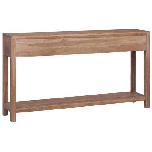 Konsolbord 145x30x80 cm massivt teaktræ