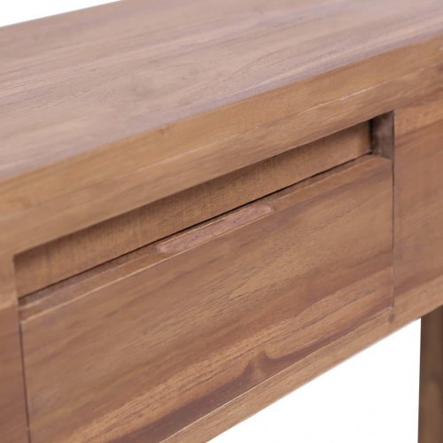 Konsolbord 145x30x80 cm massivt teaktræ