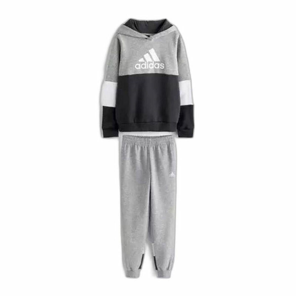 Sportstøj til Børn Adidas Colourblock Fleece Grå 6-7 år