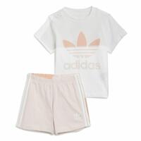 Sportstøj til Børn Adidas Trifolio Hvid 6-9 måneder