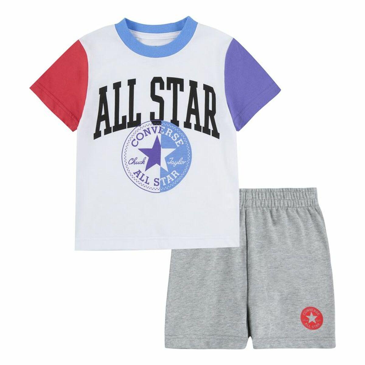 Sportstøj til Børn Converse Blocked Hvid 3-4 år