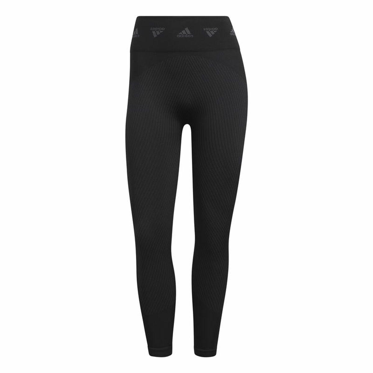 Sport leggings til kvinder Adidas Aeroknit Sort S