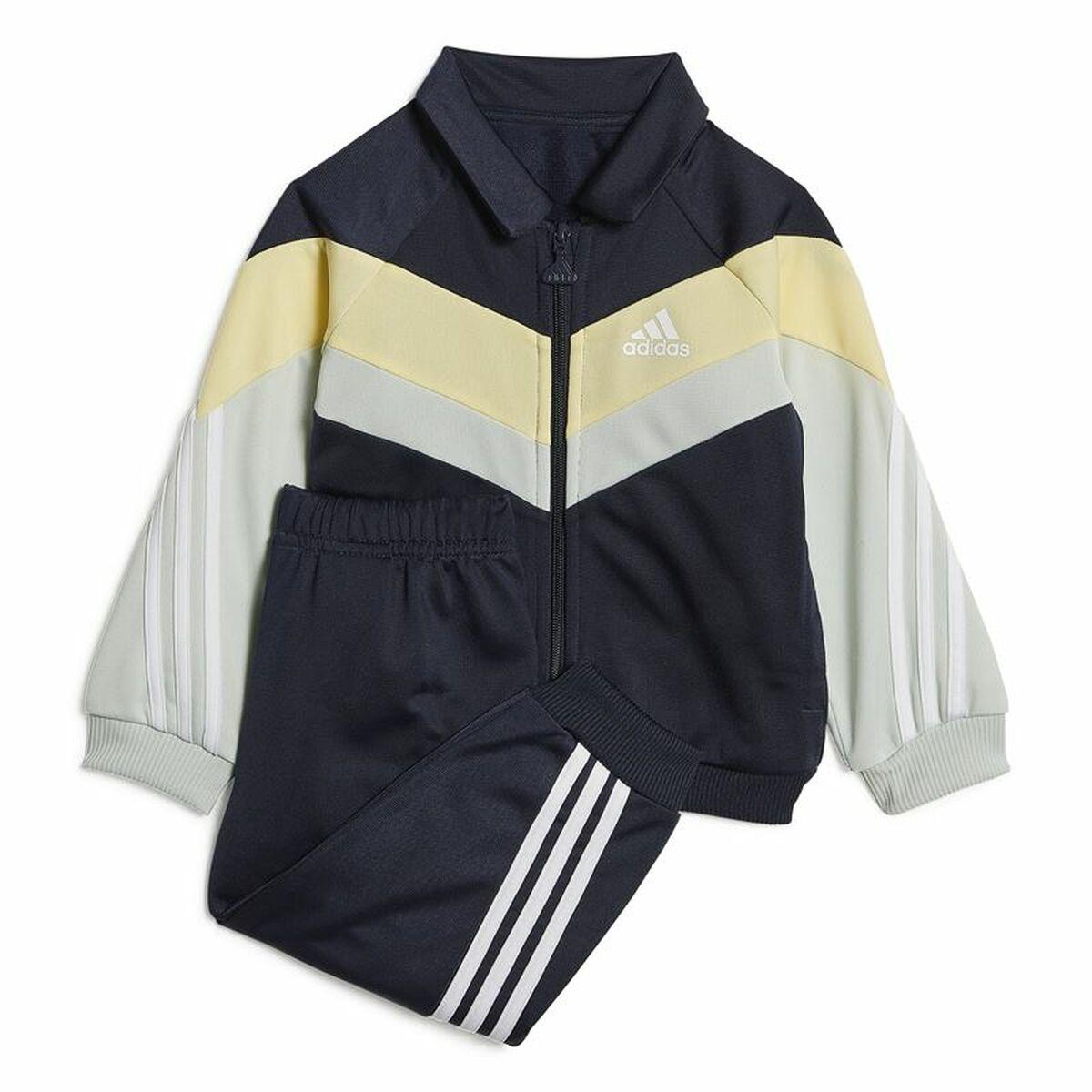 Træningsdragt til børn Adidas Future Icons Shiny Sort 3-4 år