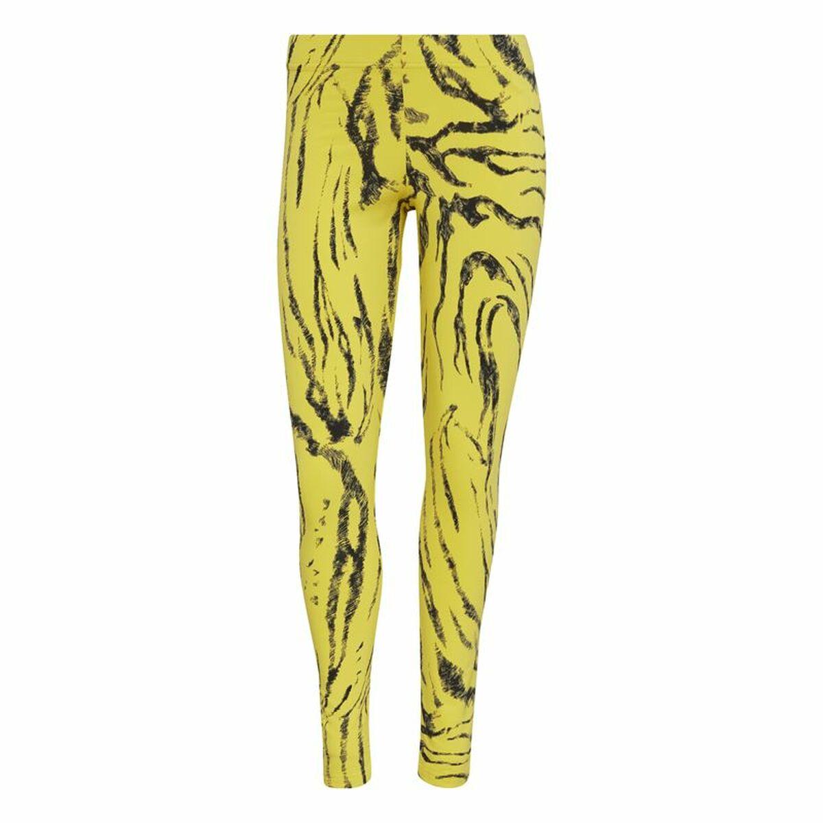 Sport leggings til kvinder Adidas Future Icons Animal-Print Gul M