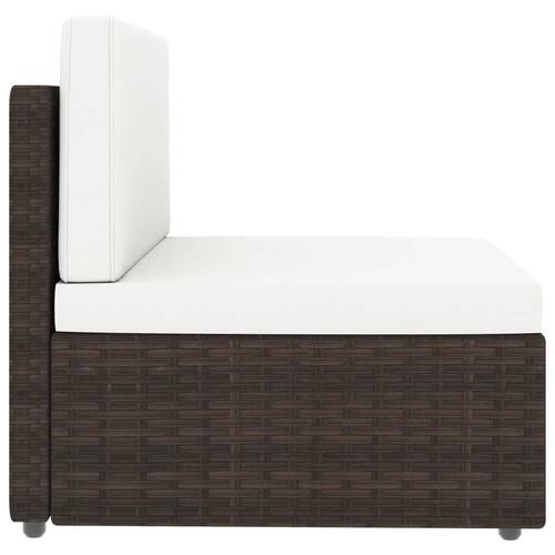 Loungesæt til haven 4 dele polyrattan brun