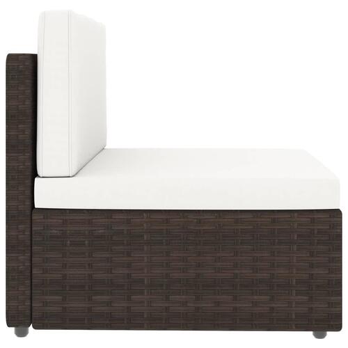 Loungesæt til haven 8 dele polyrattan brun
