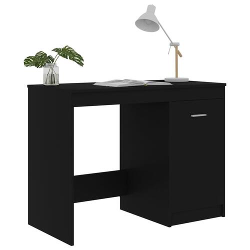 Skrivebord 100x50x76 cm konstrueret træ sort