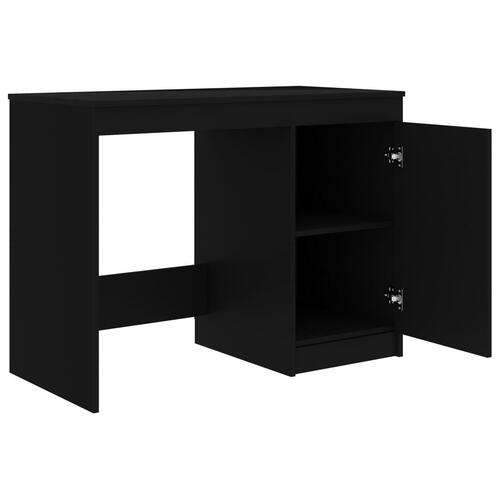 Skrivebord 100x50x76 cm konstrueret træ sort