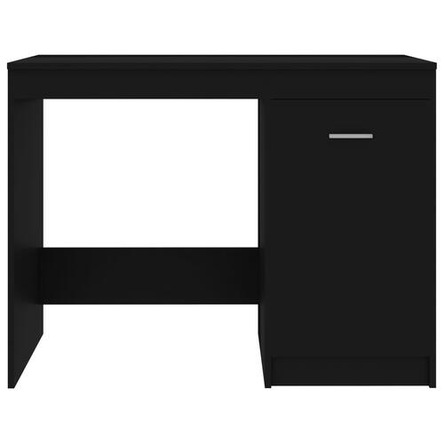 Skrivebord 100x50x76 cm konstrueret træ sort