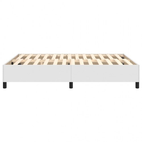 Boxspring sengeramme 140x200 cm i kunstlæder - hvid